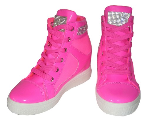 Neon sneakers boots wedge - boots,