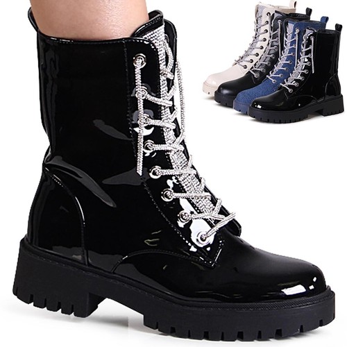 Damen plateau stiefeletten - damen,