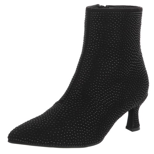 Damen stiefeletten mit strass - stiefeletten,