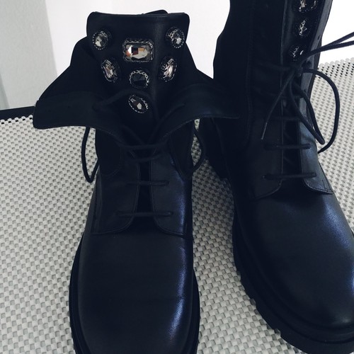 Stiefel boots schwarz leder - stiefel,