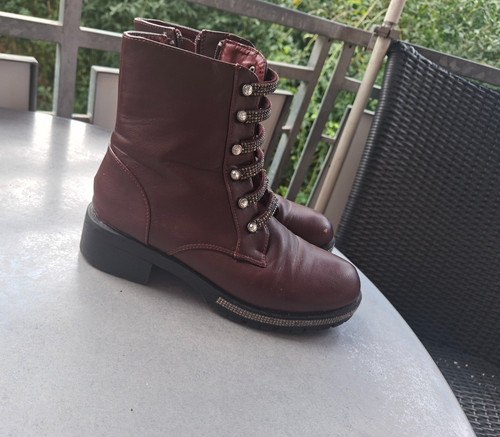 Bordeauxrote boots - boots, /