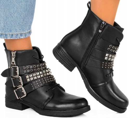 Schnürstiefeletten biker - schnürstiefeletten,
